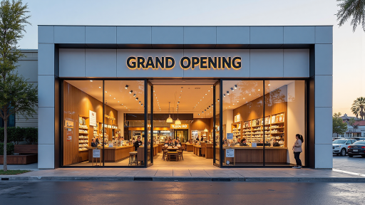 零售连锁店门面,品牌标识清晰,体现企业知名度