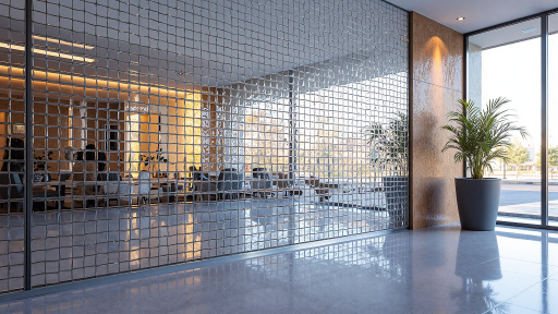 科技公司总部大楼,现代化玻璃幕墙设计,体现创新形象